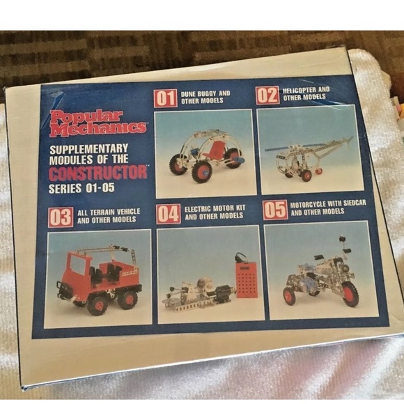 Vtg Popular Mechanics Constructor- Metal Construction Erector Set # 03 1993 NIB - Picture 2 of 2